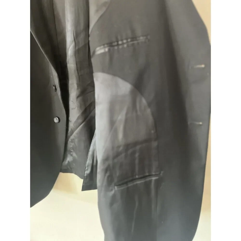 XXXL Mens Italian Black Suit Jacket Blazer by Pronto Uomo Platinum Executive Fit